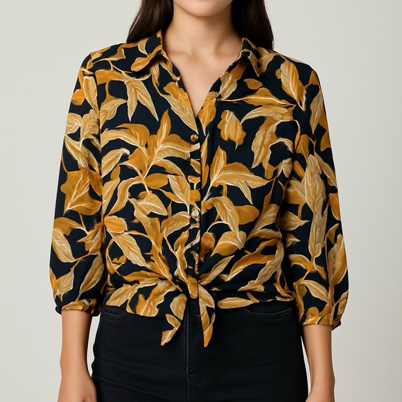 Women's Long Sleeve Blouse Floral printed Top - Picture 1 of 4